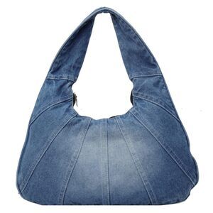 4584 Denim Purse Trendy Jean Purses Denim Hobo Tote Bags Y2K Shoulder Bag